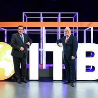 Martin Ecknig, CEO, Messe Berlin (l.) and H.E. Prof. Dr. Levan Izoria, Ambassador Extraordinary and Plenipotentiary of Georgia to the Federal Republic of Germany