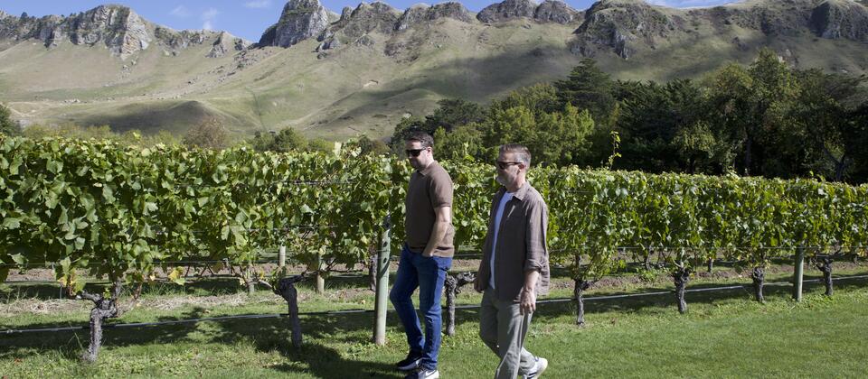Gary Barlow and Jason Manford in Hawke's Bay